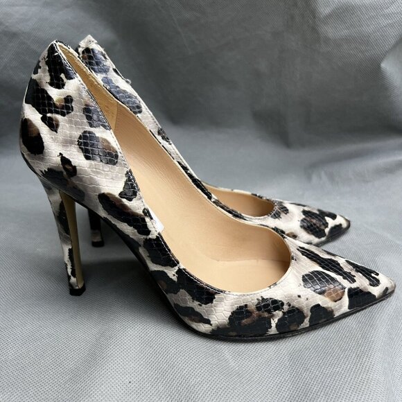 Diane Von Furstenberg Shoes - Diane Von Furstenberg DVF Snake Embossed High Stiletto Heels Shoes Size 7.5